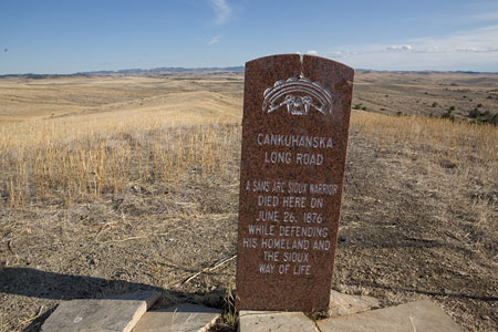 Cankuhanska Long Road marker. Little Bighorn Battlefield National Monument. ©David Gardner